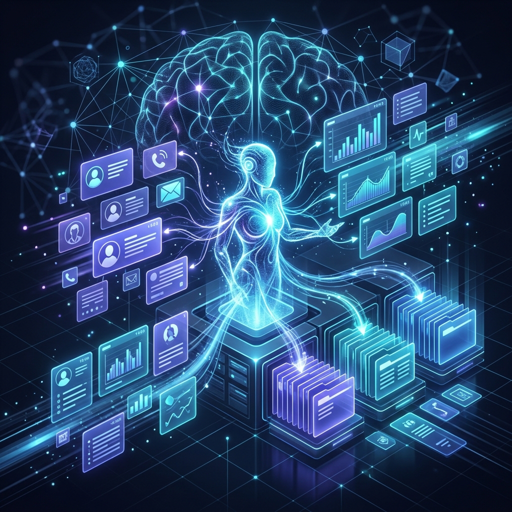 AI che raccoglie e organizza dati